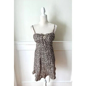 ASOS Design Leopard Print Slip Dress Tie Bust 2